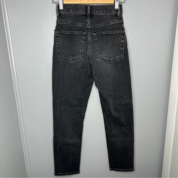 EVERLANE Washed Black High Rise Straight Jeans - Picture 5 of 7